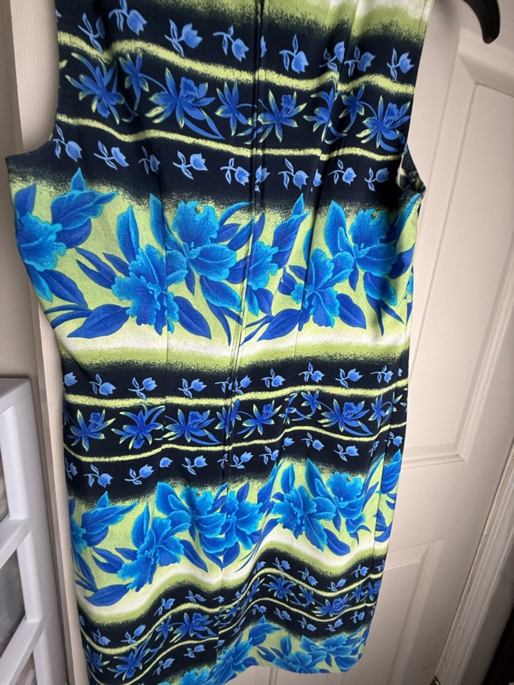 Green and Blue Floral Dress Size 6 Kathie Lee Collection - Picture 6 of 8